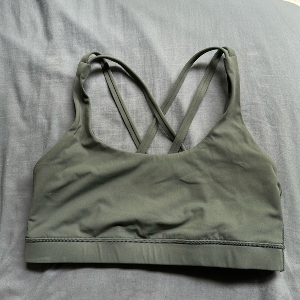 strappy back sports bra